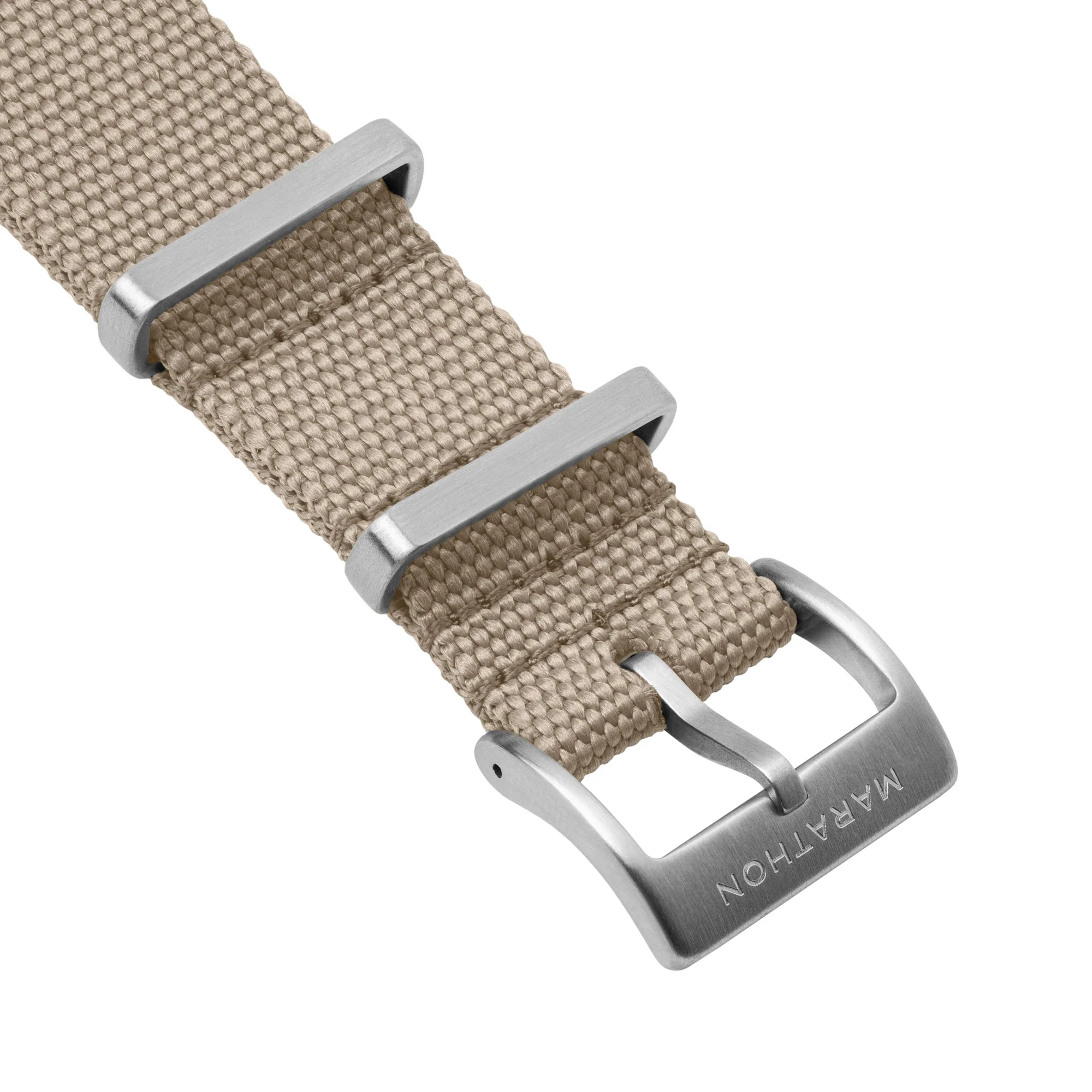 Nylon Canvas DEFSTAN Strap Brushed Steel Hardware, Sand, 20mm - Image 6