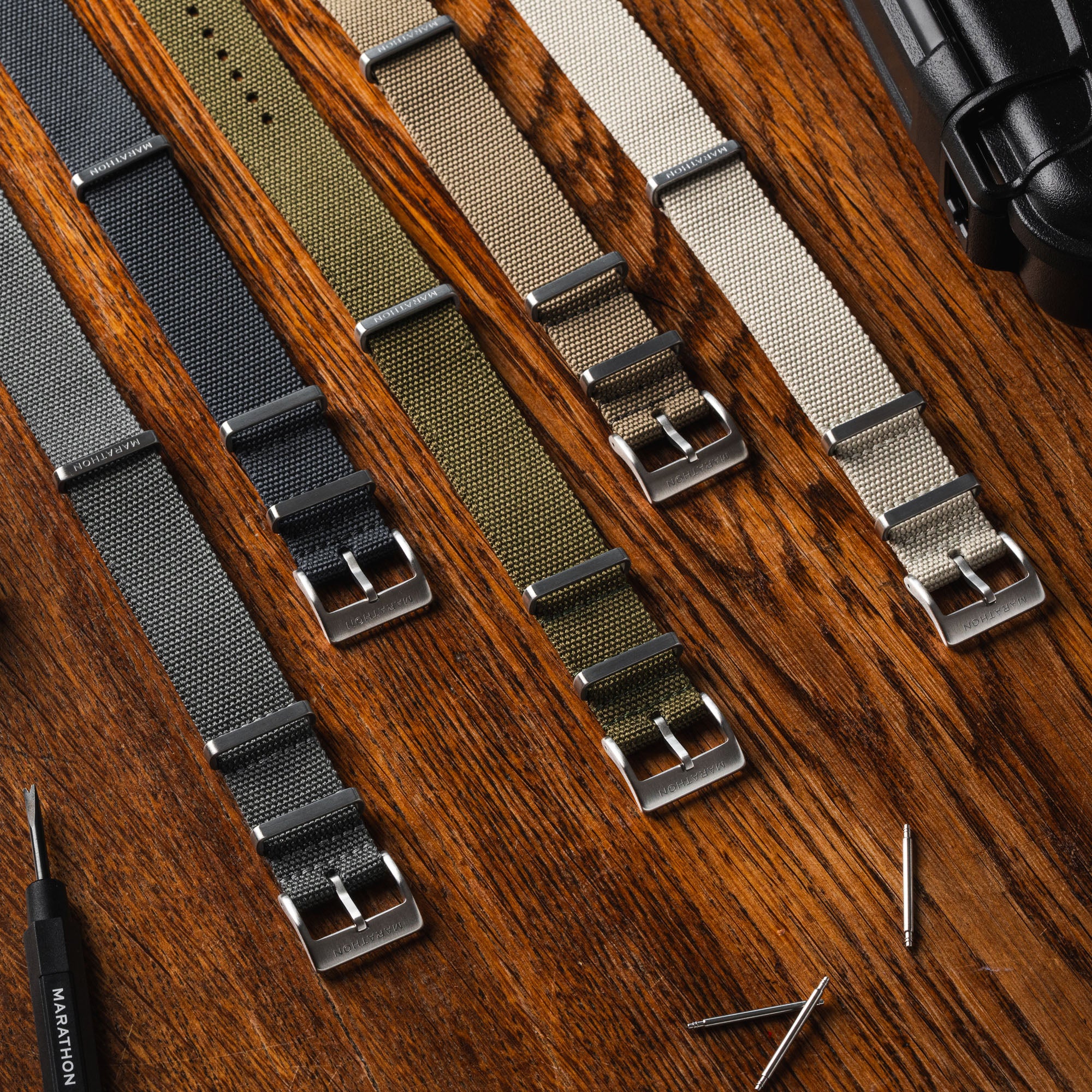 Nylon Canvas DEFSTAN Strap Brushed Steel Hardware, Sand, 20mm - Image 7