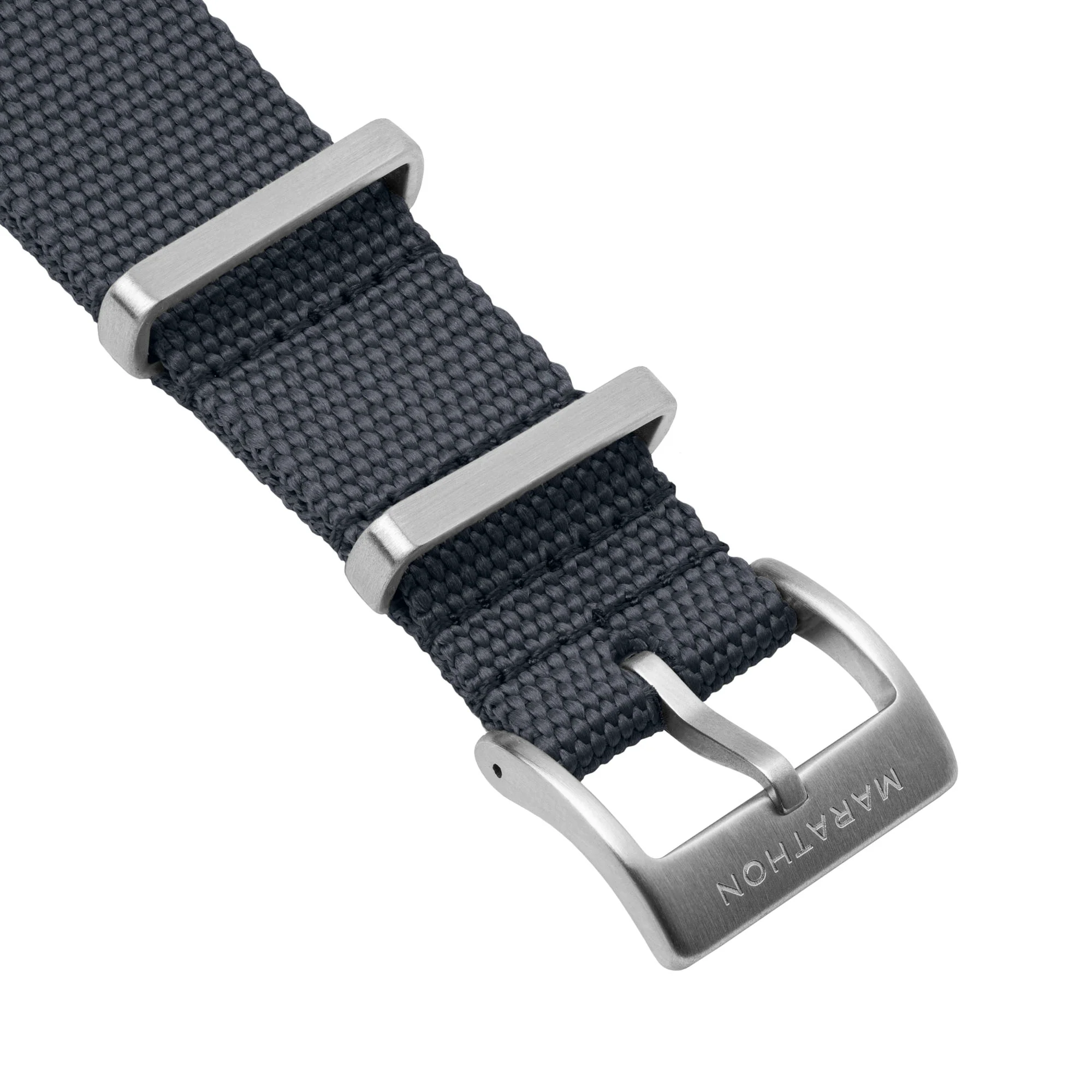 Nylon Canvas DEFSTAN Strap Brushed Steel Hardware, Slate, 20mm - Image 6