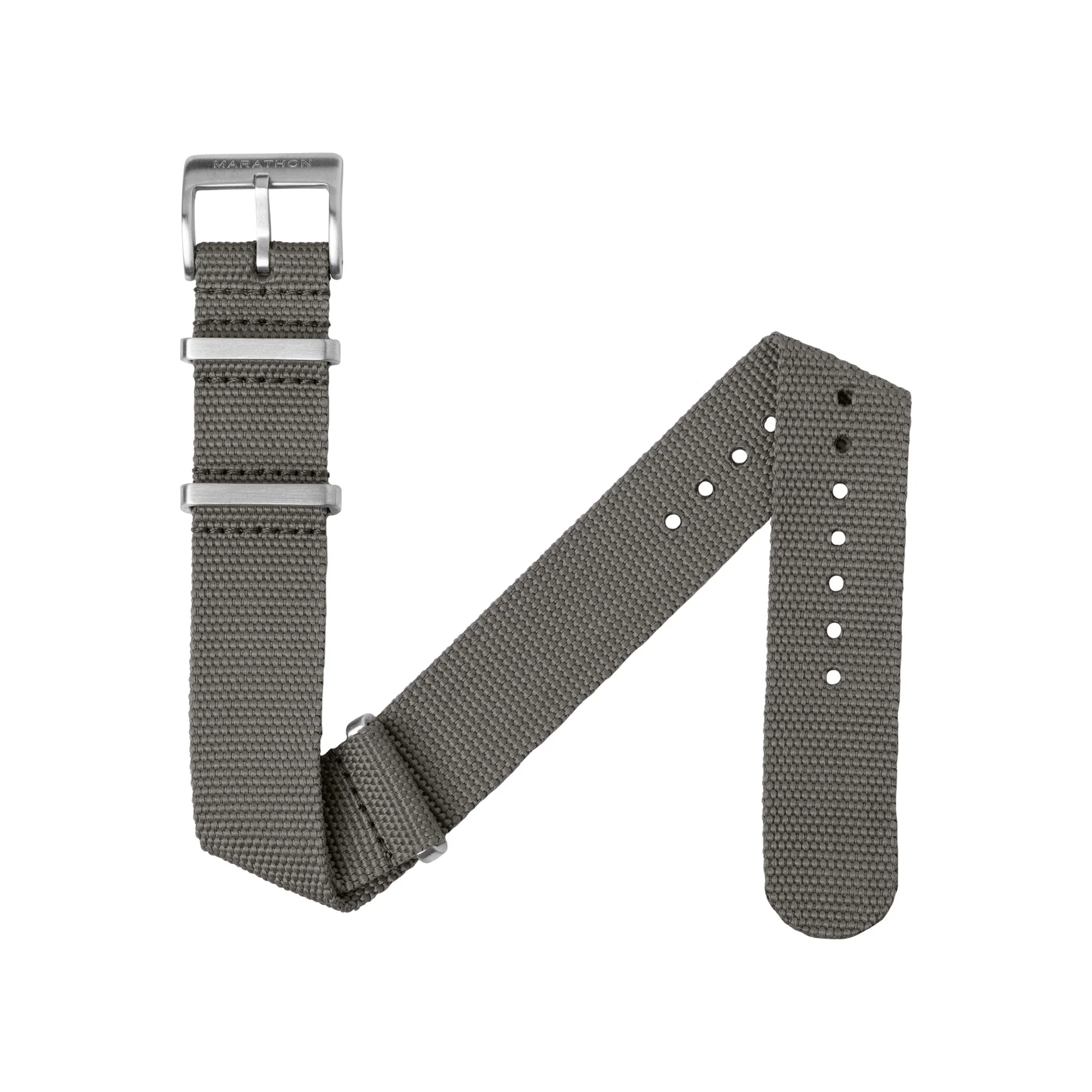 Nylon Canvas DEFSTAN Strap Brushed Steel Hardware, Stone, 20mm - Image 5