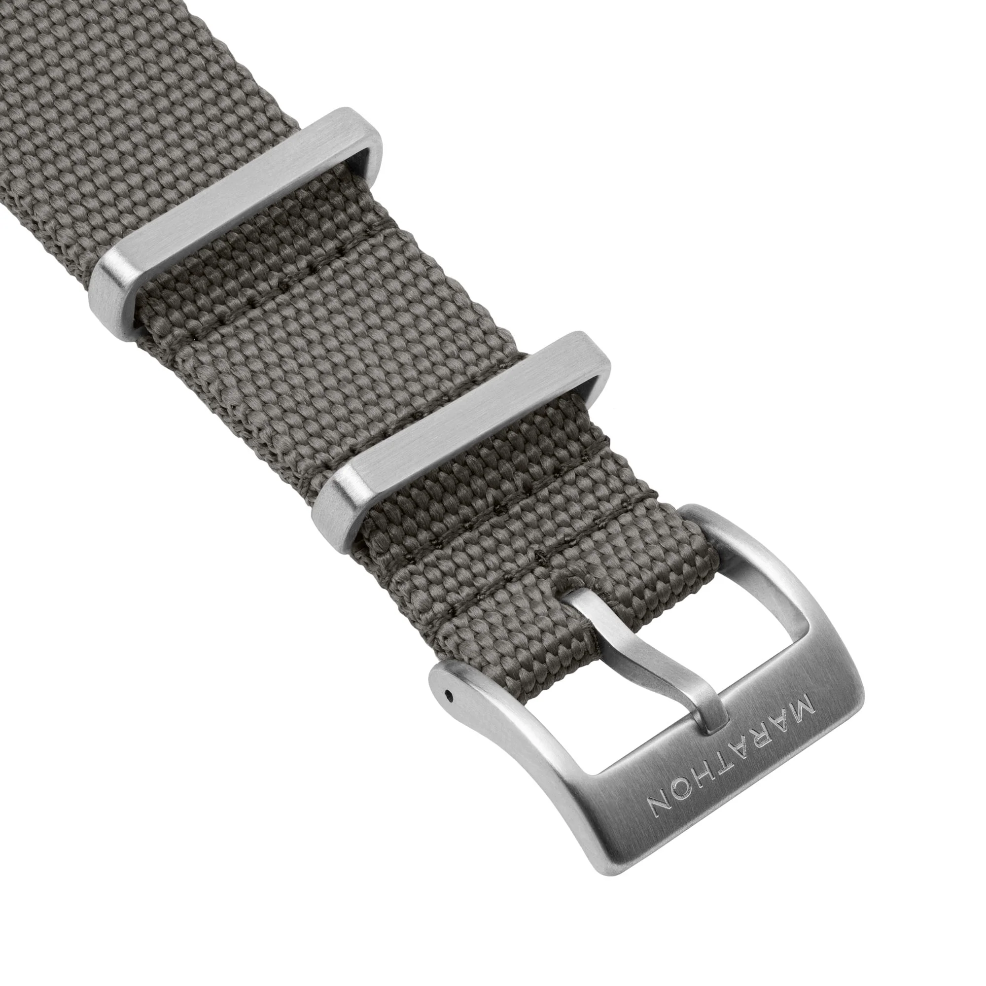 Nylon Canvas DEFSTAN Strap Brushed Steel Hardware, Stone, 20mm - Image 6