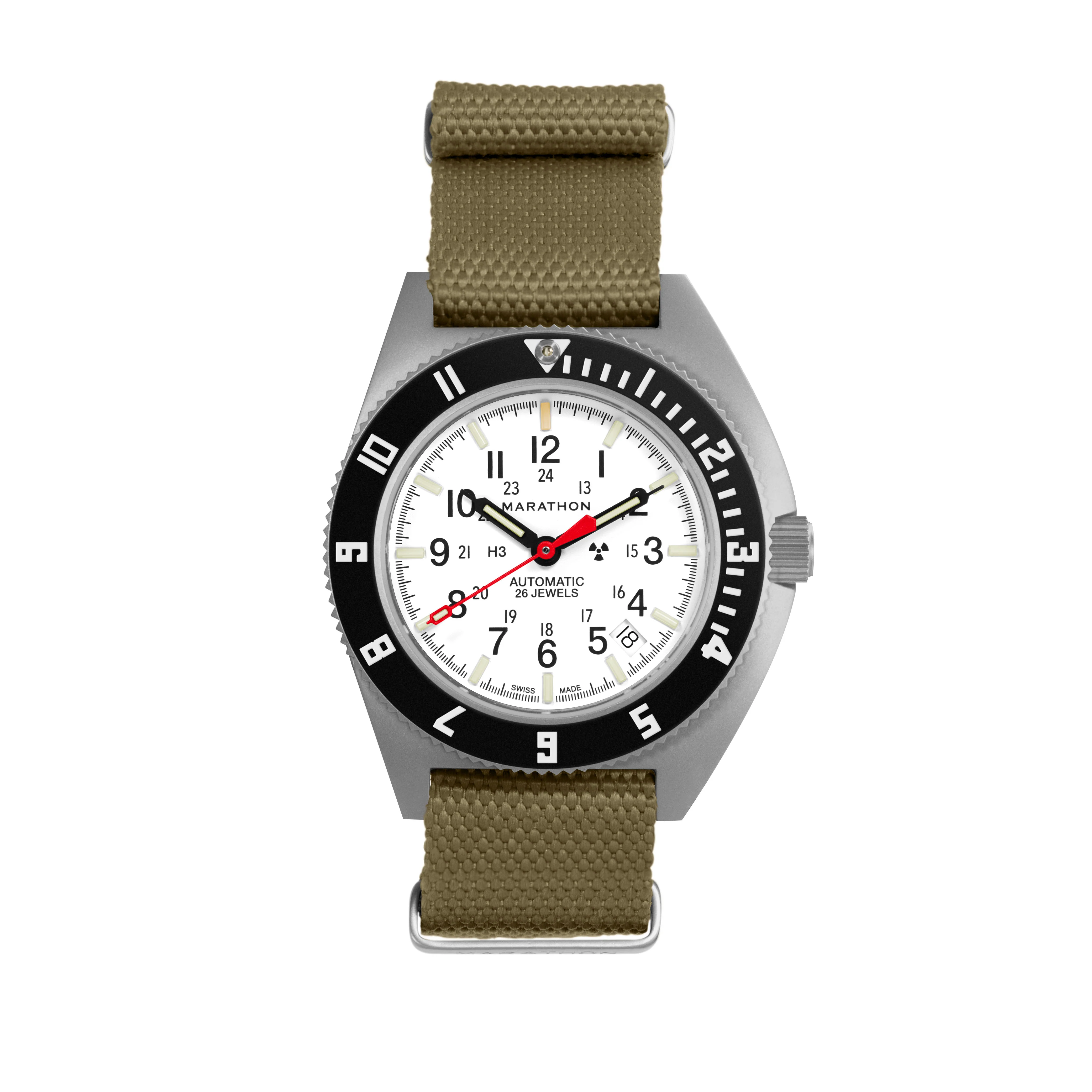 Nylon Canvas DEFSTAN Strap, Parkerized, Khaki, 20mm - Image 3