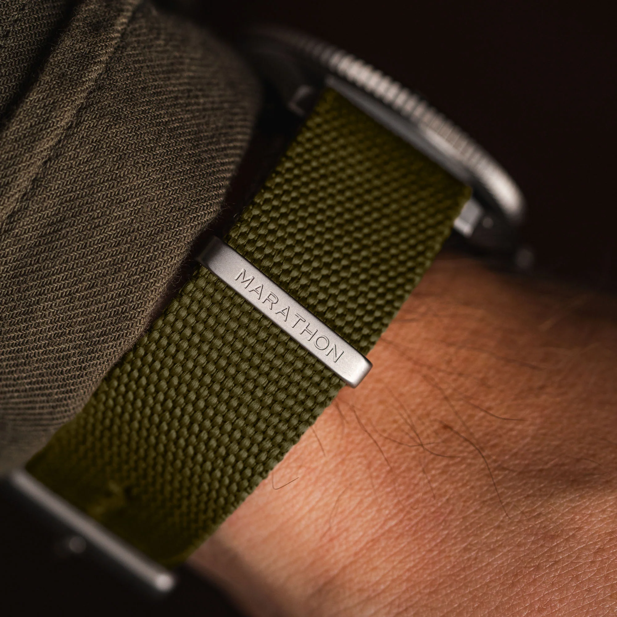 Nylon Canvas DEFSTAN Strap, Parkerized, Olive, 20mm - Image 4