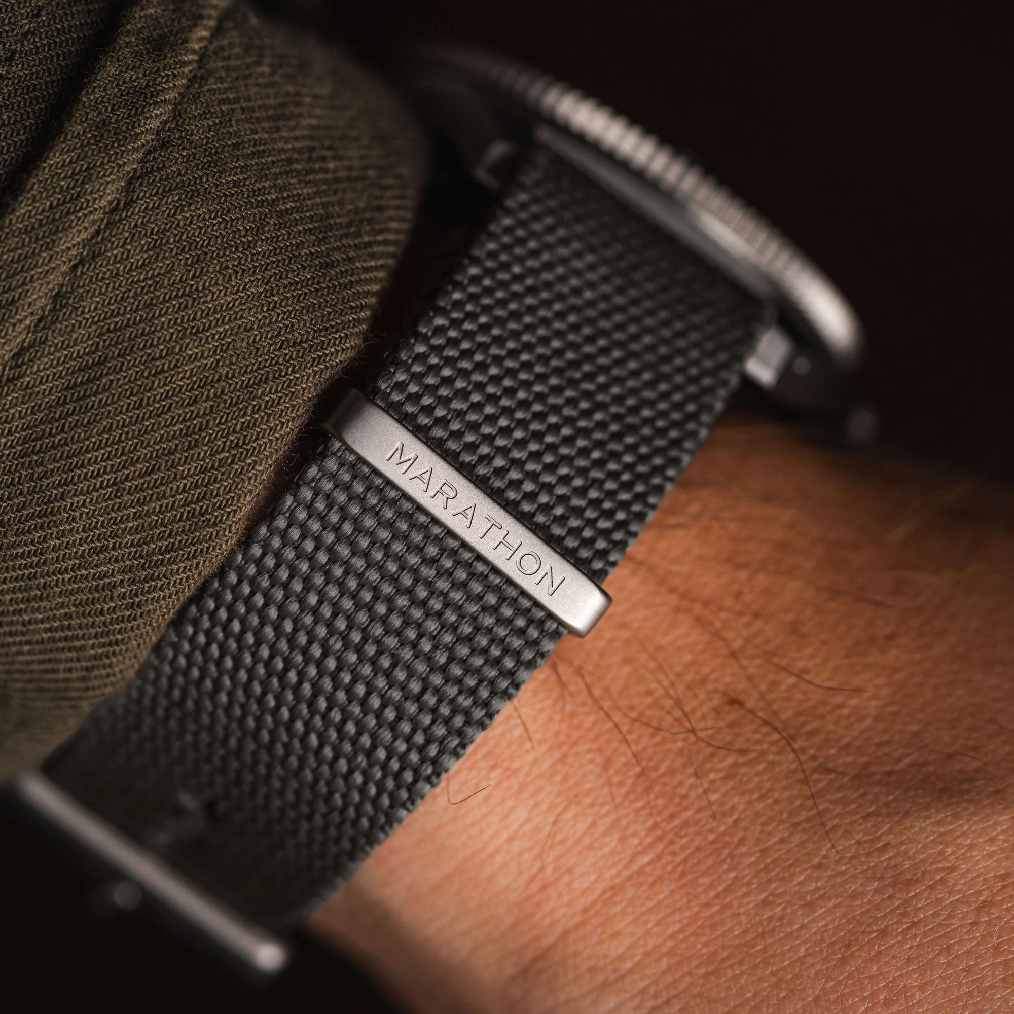 Nylon Canvas DEFSTAN Strap, Parkerized, Stone 20mm - Image 4