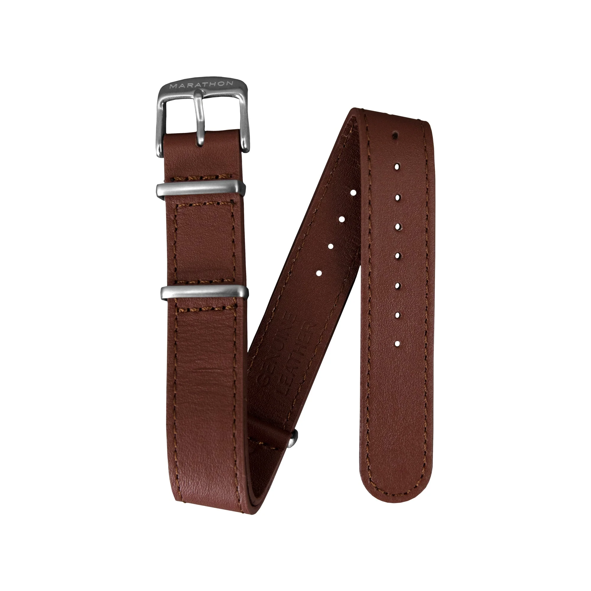 Leather DEFSTAN Strap, Dark Tan, 18mm - Image 3
