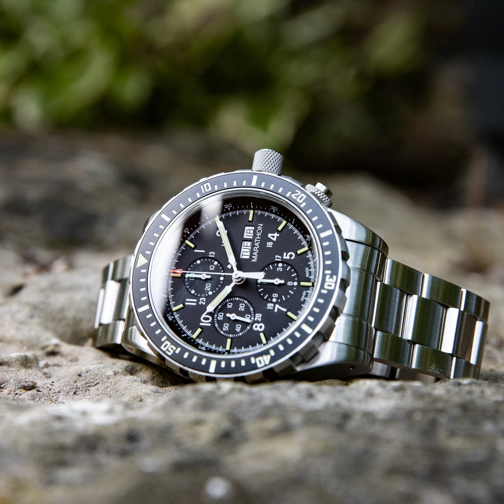 46mm Jumbo Diver/Pilot's Automatic Chronograph (CSAR) with Stainless Steel Bracelet - Image 55
