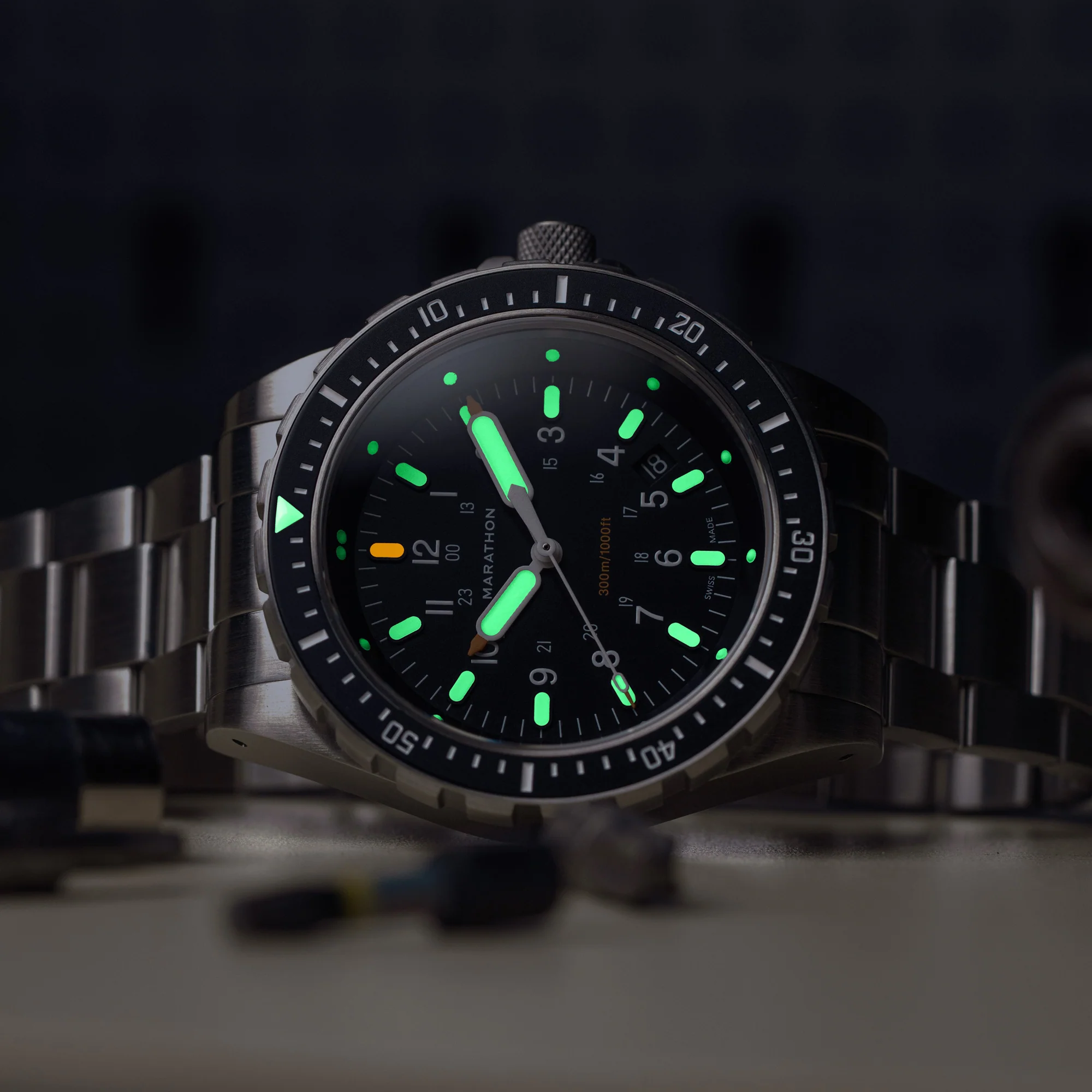 46mm Jumbo Diver's Quartz (JSAR) with Stainless Steel Bracelet - Image 11