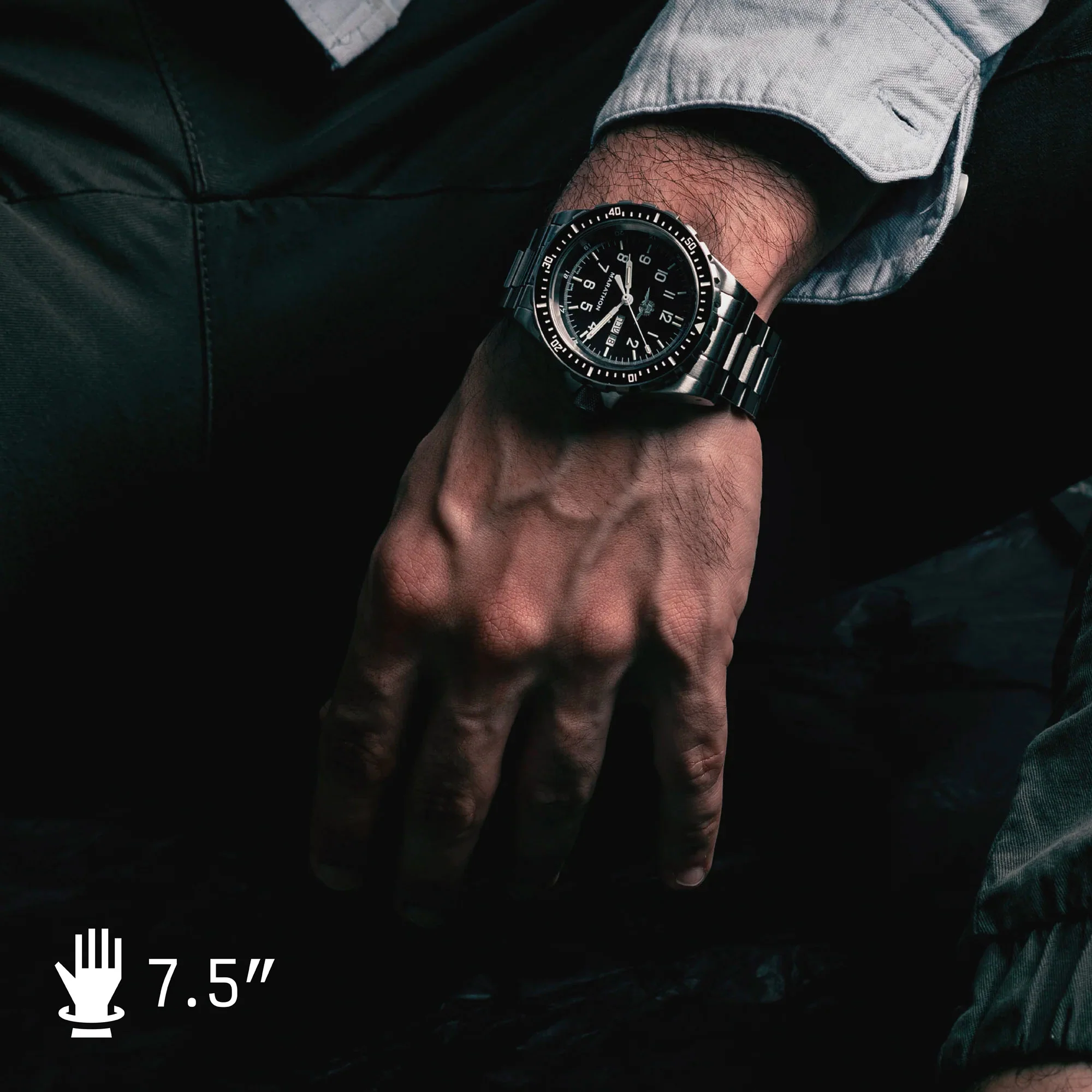 46mm Official IDF YAMAM™ Jumbo Day/Date Automatic (JDD) with Stainless Steel Bracelet - Image 26