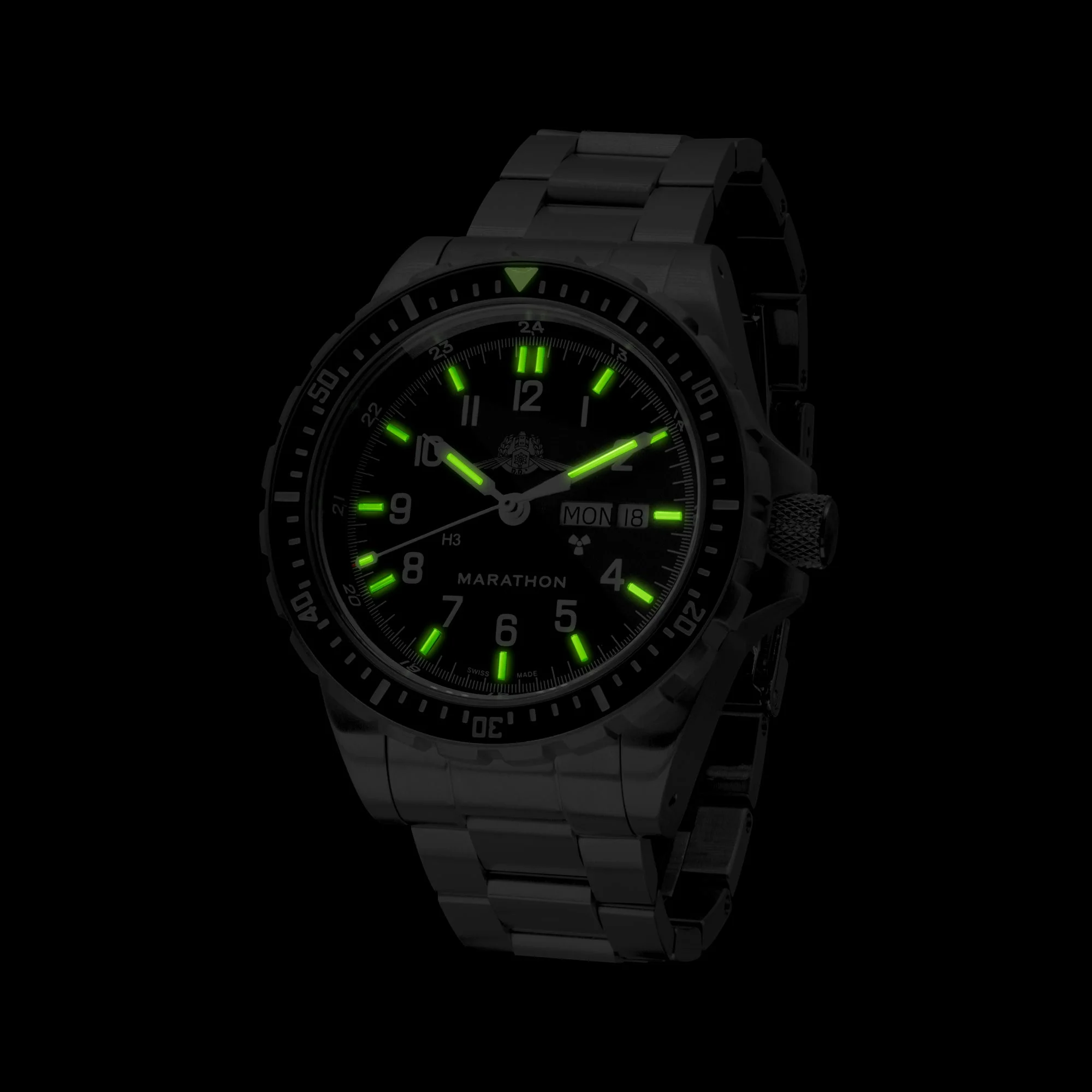 46mm Official IDF YAMAM™ Jumbo Day/Date Automatic (JDD) with Stainless Steel Bracelet - Image 31