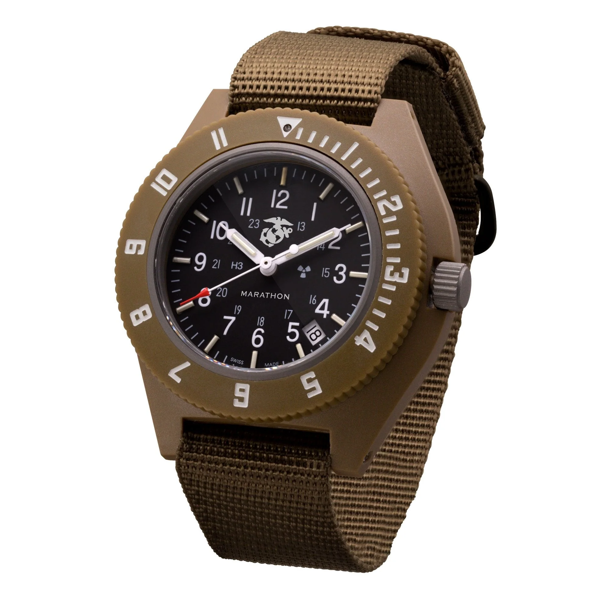 41mm Official USMC Desert Tan Pilot's Navigator with Date - Image 7