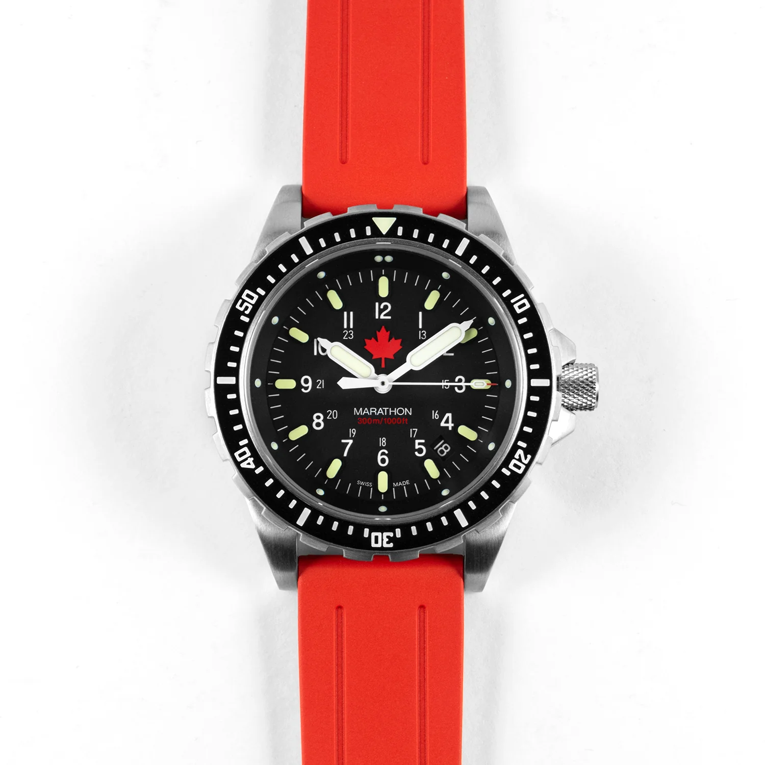 Two-Piece Rubber Dive Strap, Red, 22mm - Image 2