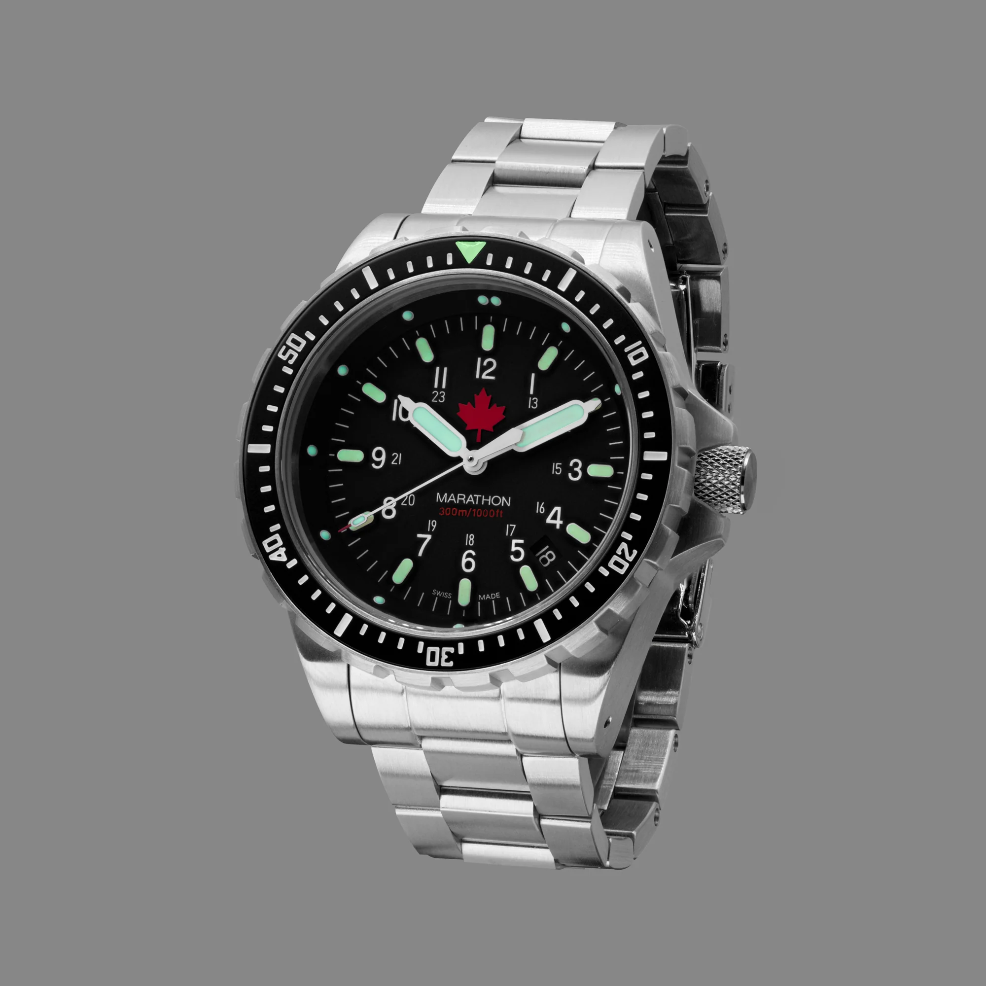 46mm Red Maple Jumbo Diver's Quartz (JSAR) with Stainless Steel Bracelet - Image 27