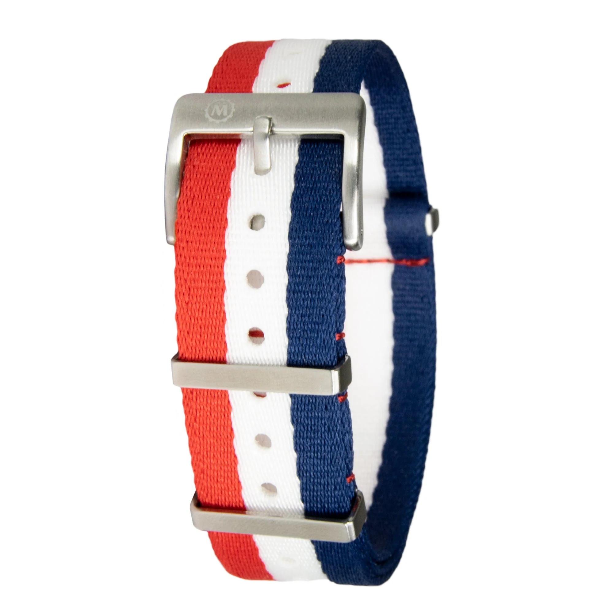 Seat-Belt Weave Nylon DEFSTAN Strap, Red, White & Blue, 20mm - Image 4
