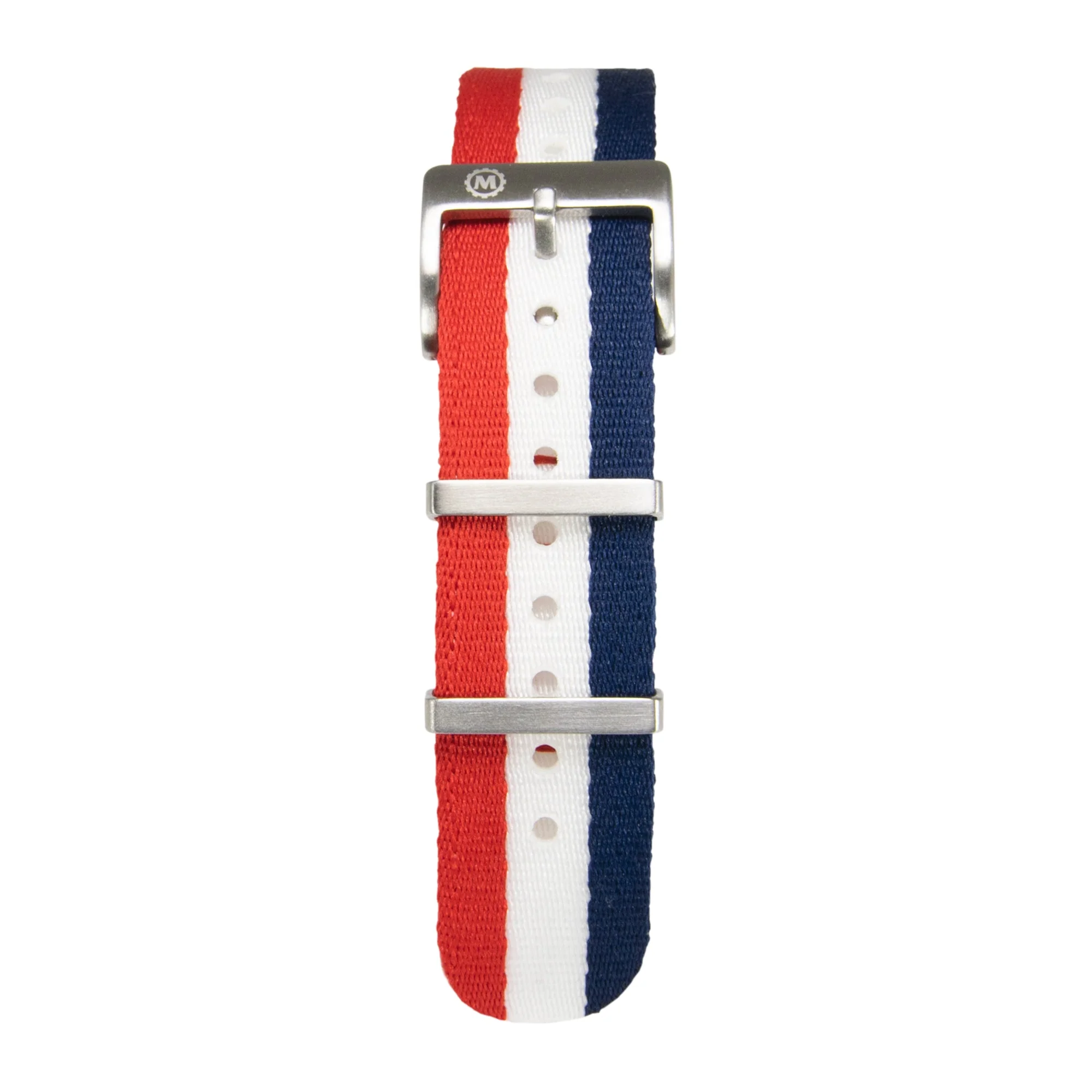 Seat-Belt Weave Nylon DEFSTAN Strap, Red, White & Blue, 20mm - Image 5