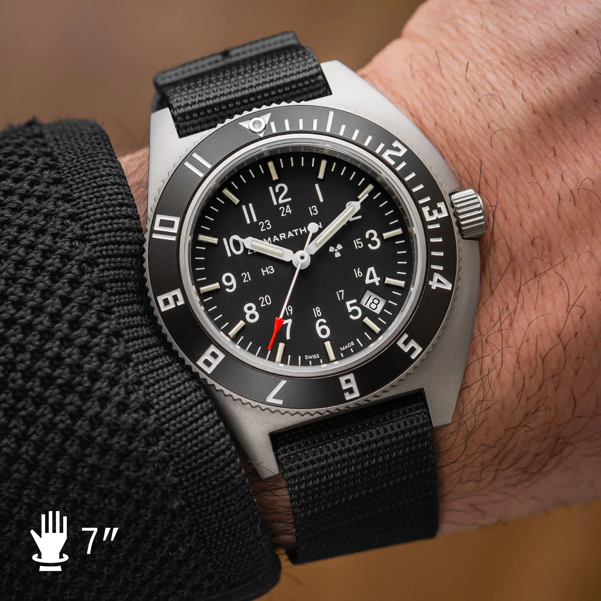 41mm Steel Navigator w/ Date (SSNAV-D) on Ballistic Nylon - Image 3