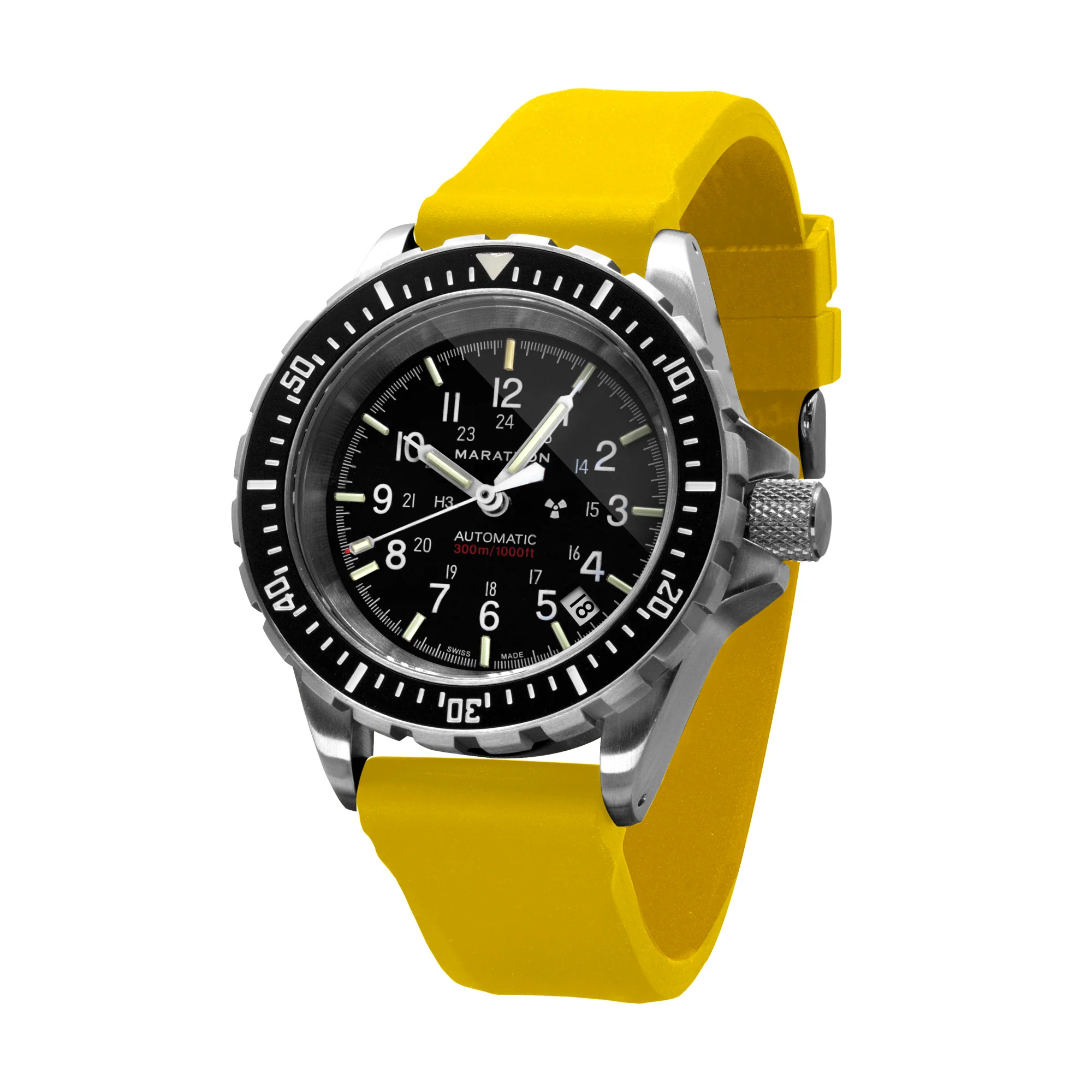 Two-Piece Rubber Dive Strap, Yellow, 20mm - Image 2